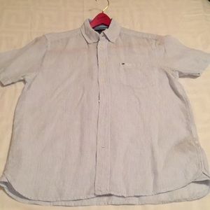 Tommy Hilfiger button up linen - blue stripes